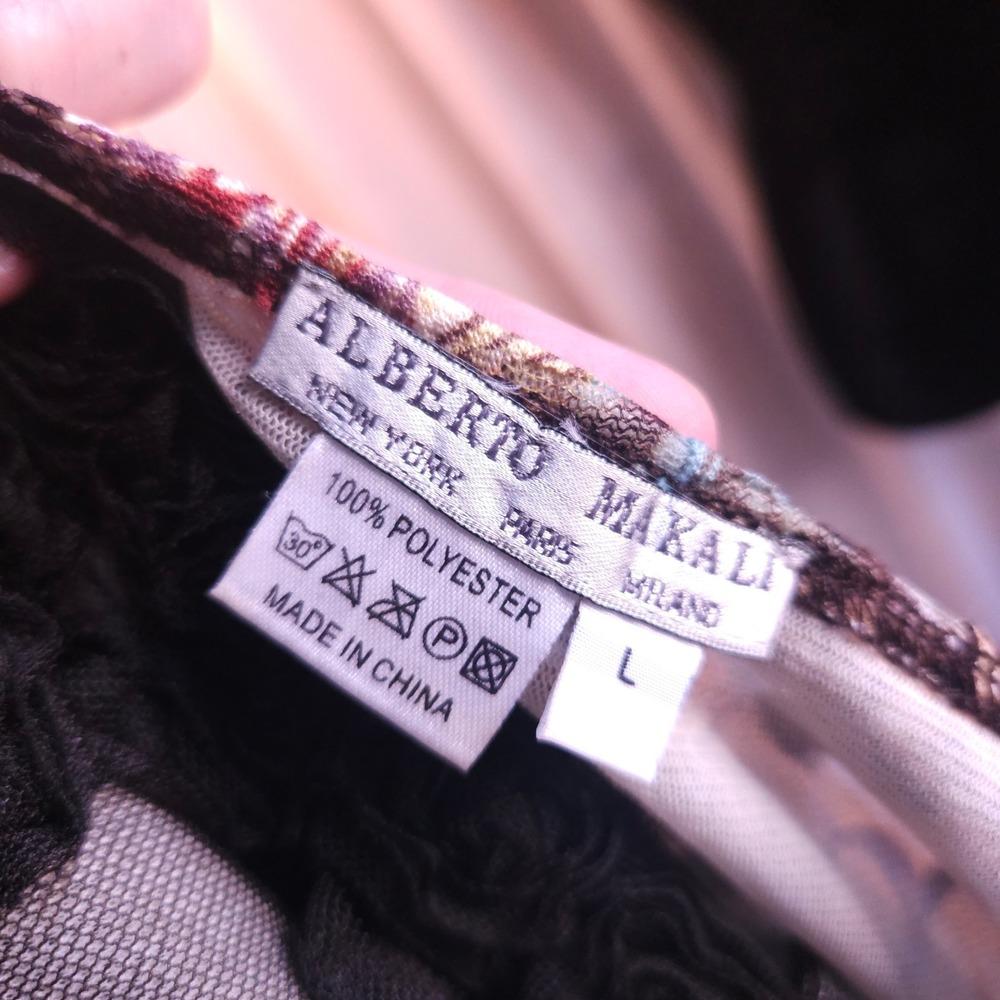 Vintage Y2K Alberto Makali Rossette Mesh Detail Blouse - Picture 14 of 15